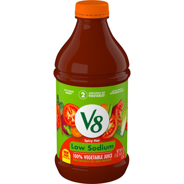 V8 Spicy Hot Low Sodium 100% Vegetable Juice