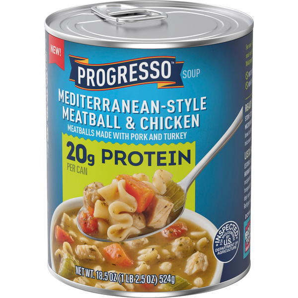 Progresso Protein Mediterranean-Style Meatball and Chicken Canned Soup
