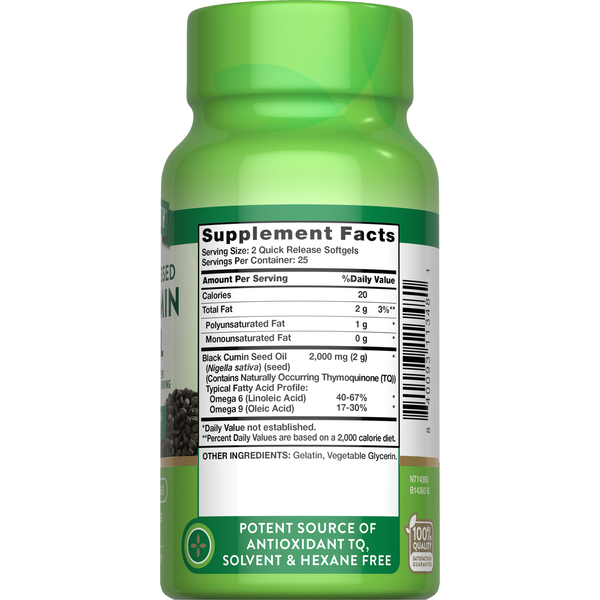 Nature's Truth Black Seed Oil Softgels