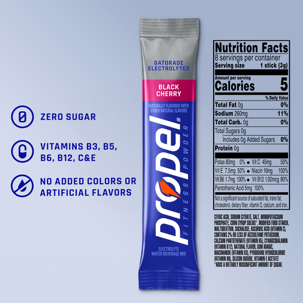 Propel Zero Sugar Black Cherry Electrolyte Powder Drink Mix