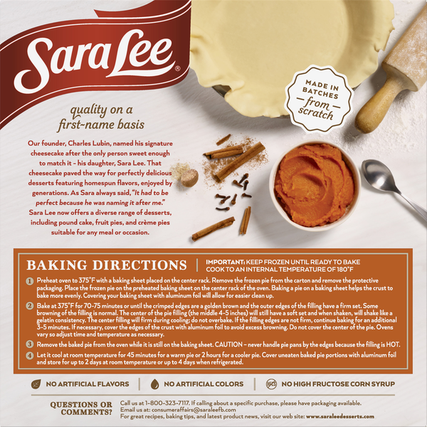 Sara Lee Pumpkin Pie