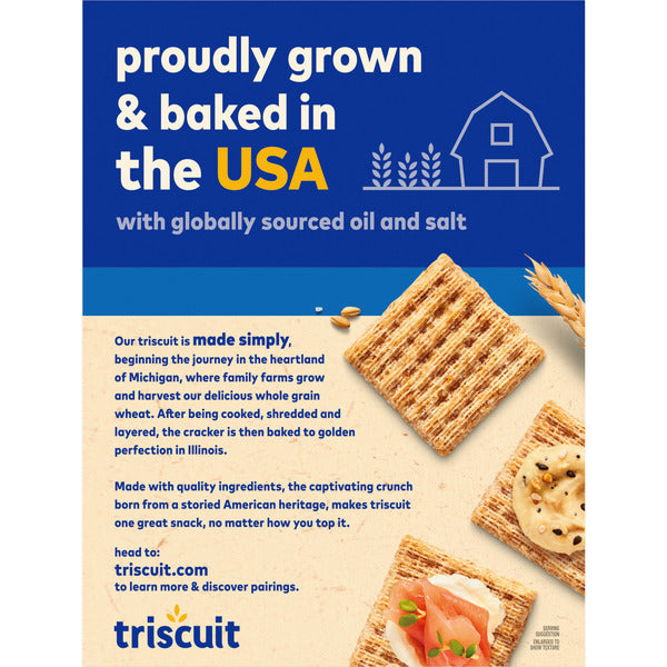 TRISCUIT Original Whole Grain Wheat Crackers, Vegan Crackers, Healthy Snacks, Party Size 17 oz