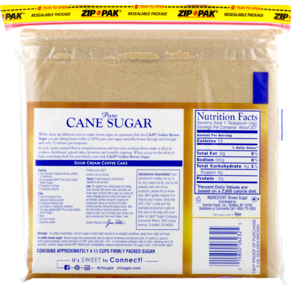C&H Premium Pure Cane Light Brown Sugar