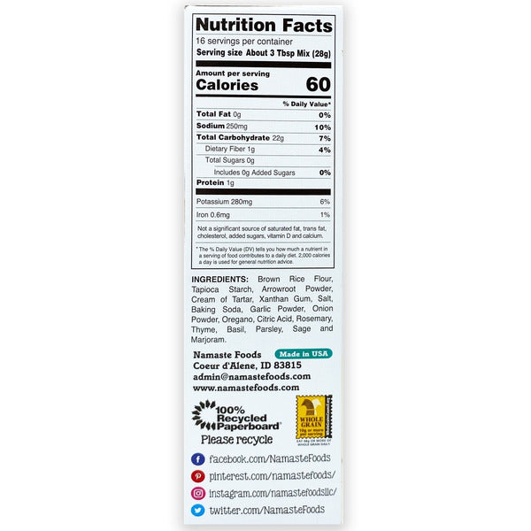 Namaste Foods Gluten Free Pizza Crust Mix