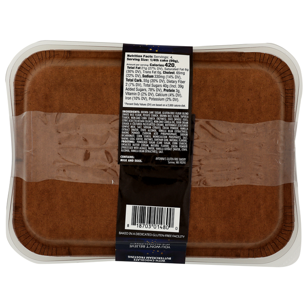 Antonina's Gluten-free Bakery Cake Mini Sheet Midnight Choc Dream Gf, 14Oz, 9Pk
