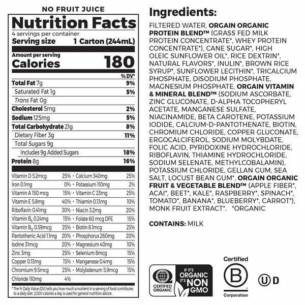 Orgain Organic Kids Nutritional Shake, 22 Vitamins & Minerals - Vanilla