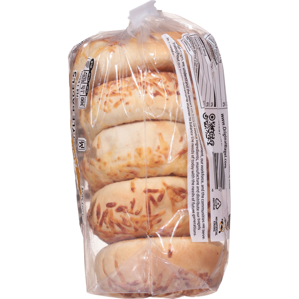 Original Bagel Bagels, New York Style, Kettle Boiled, Asiago