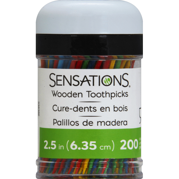 Sensations Toothpicks, Wooden