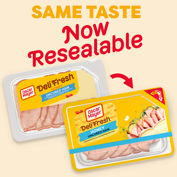 Oscar Mayer Deli Fresh Honey Uncured Ham Sliced Sandwich Lunch Meat