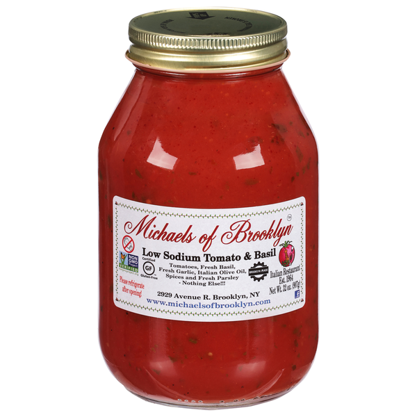 Michael’s of Brooklyn Tomato & Basil, Low Sodium
