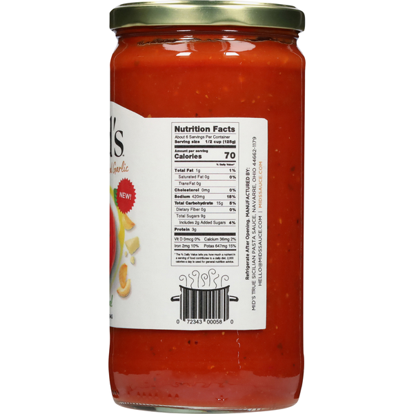 MID’S Sauce, Tomato & Roasted Garlic, Natural