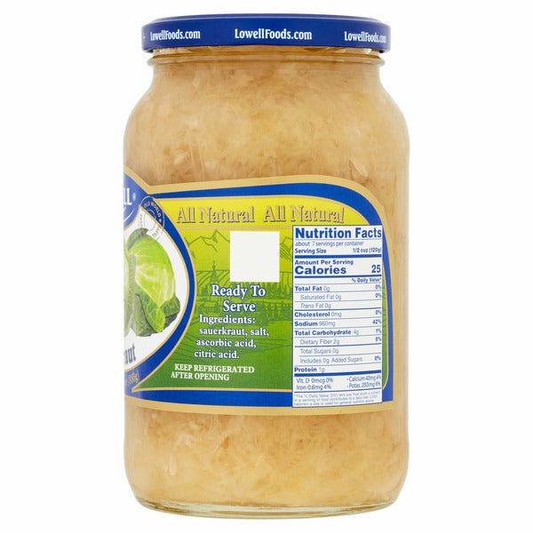 Lowell Foods Sauerkraut 1 Lb 15.04 Oz