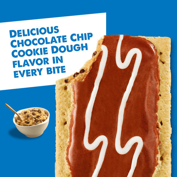 Pop-Tarts Frosted Chocolate Chip Cookie Dough Toaster Pastries, Breakfast Foods, 8 Count