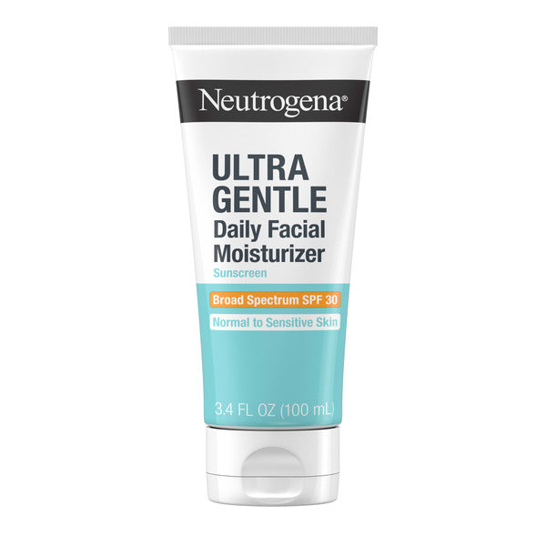 Neutrogena Ultra Gentle Daily Facial Moisturizer tube on a white background