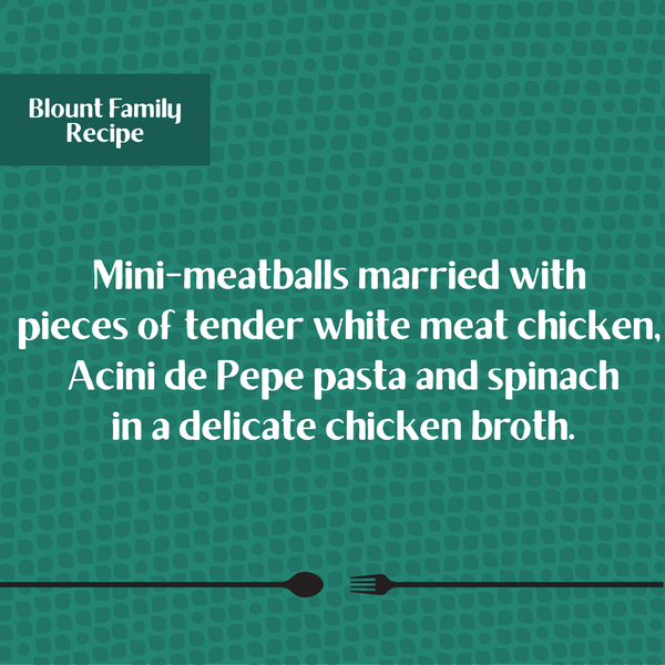 Blount's Family Kitchen Italian Style Wedding Soup with Meatballs