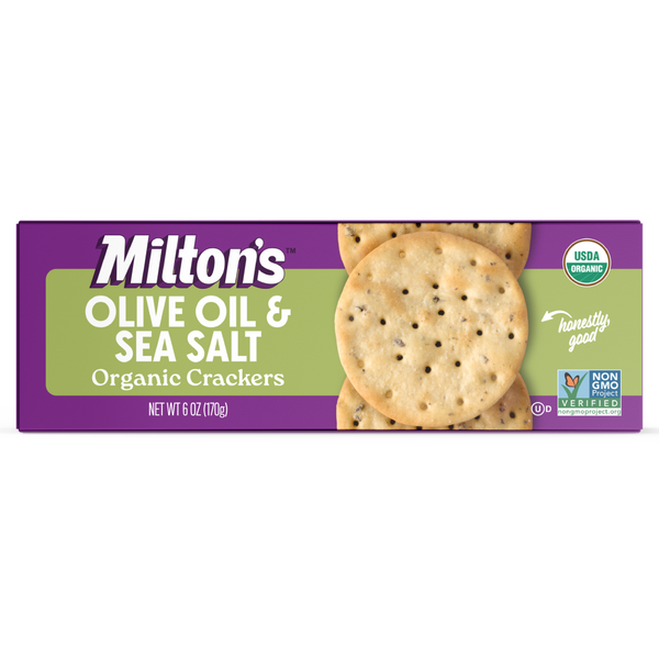 Milton's Organic Crackers, Olive Oil & Sea Salt