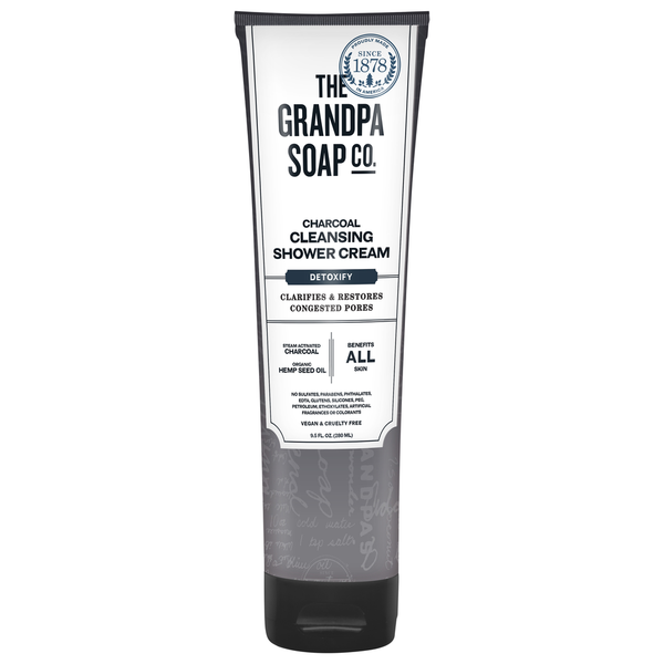 The Grandpa Soap Company Shower Cream, Cleansing, Detoxify, Charcoal