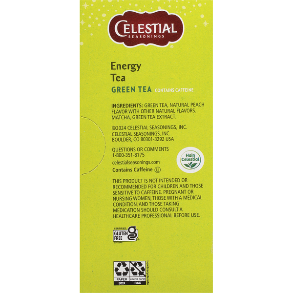 Celestial Seasonings Green Tea, Energy, Tea Bags