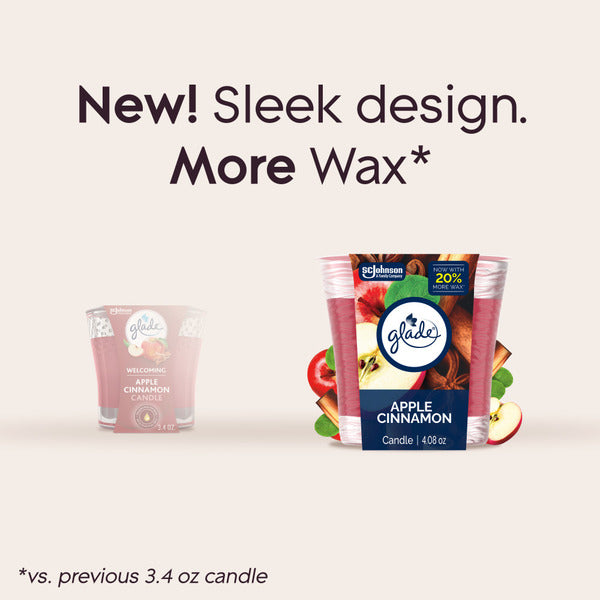 Glade Single Wick Candle, Apple Cinnamon