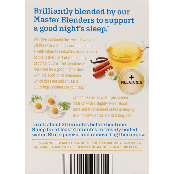 Twinings Herbal Tea, Sleep +, Caffeine-Free, Camomile, Cinnamon & Vanilla Flavoured, Bags