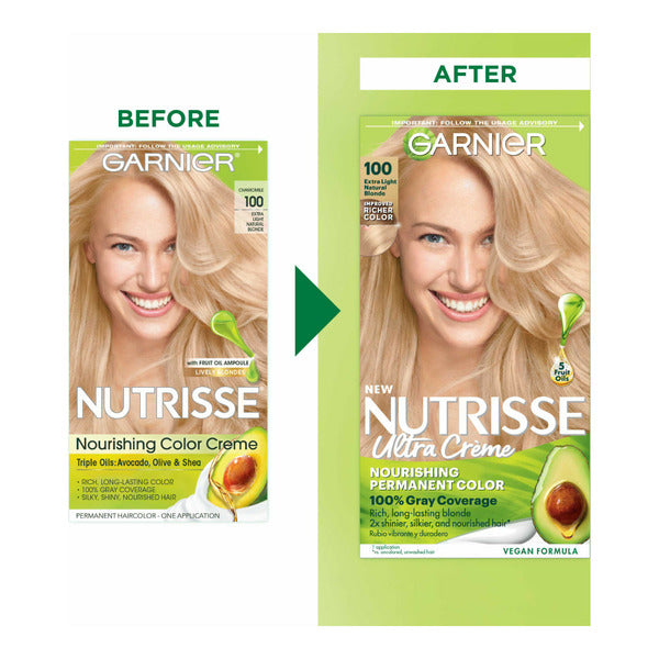 Garnier Nourishing Hair Color Creme, 100 Extra-Light Natural Blonde (Chamomile)