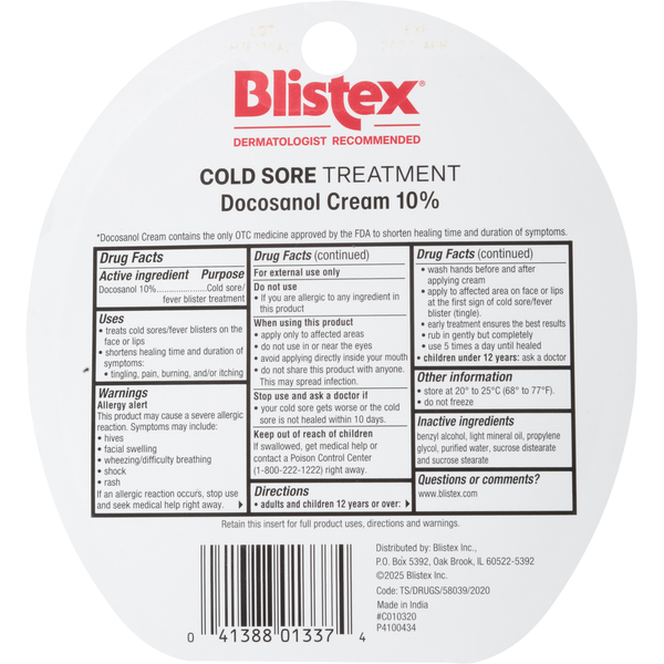 Blistex Cold Sore Treatment
