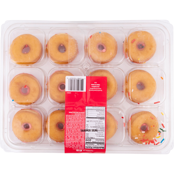 Two Bite Iced Strawberry Donuts