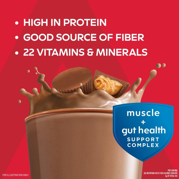 Atkins High Protein Shake, Chocolate Peanut Butter, Strong, Muscle + Gut Health