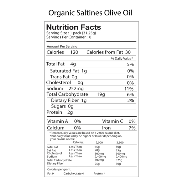 Suzie's Organic Saltine Crackers with Olive Oil