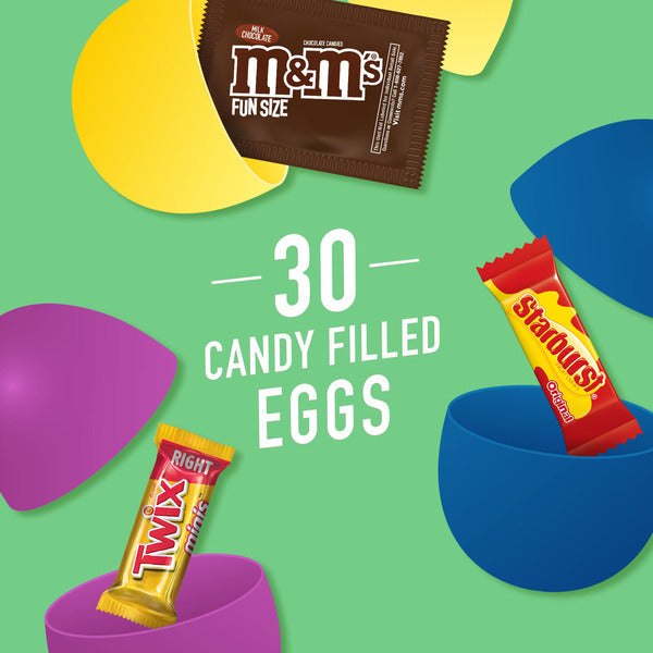 M&m's, Twix & Starburst Chocolate Candy Filled Easter Eggs