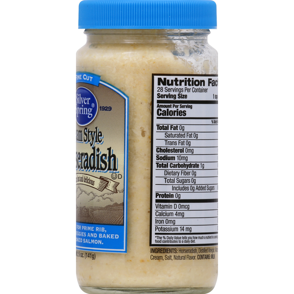 Silver Spring Horseradish, Creamy Style, Fine Cut