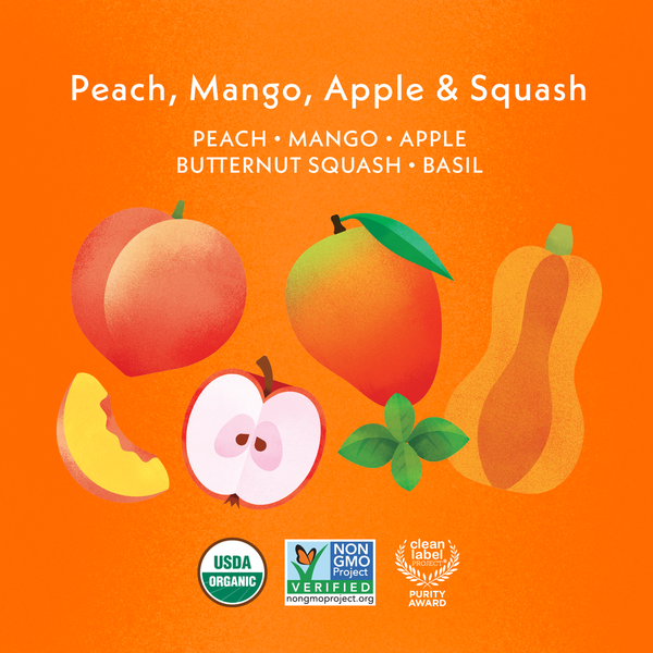 Once Upon a Farm Baby Peach Mango Apple and Squash