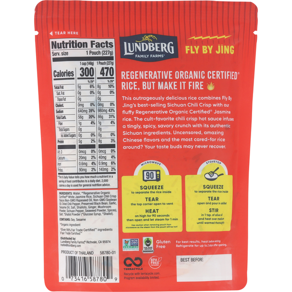Lundberg Family Farms Fly By Zing Chili Crisp Rice