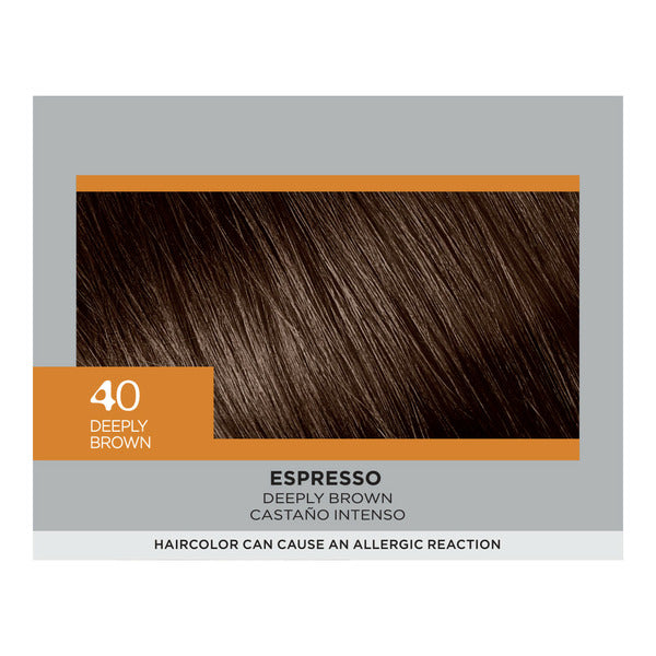 L'Oreal Multi-Faceted Shimmering Permanent Hair Color, 40 Espresso (Deeply Brown)
