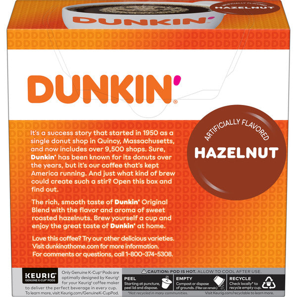 Dunkin' Hazelnut Artificially Flavored Coffee Keurig K-Cup Pods