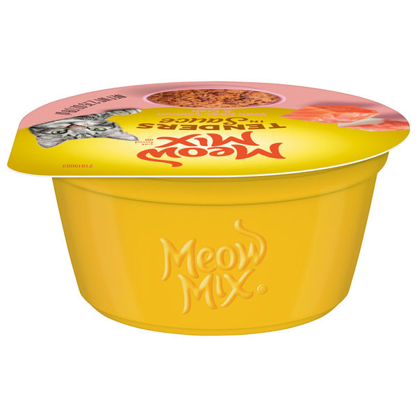 Meow Mix Tenders in Sauce with REAL Salmon & Crab, Wet Cat Food