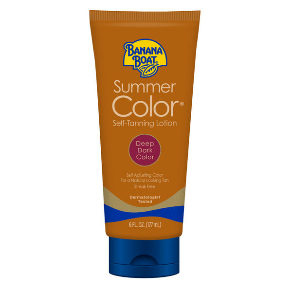 Banana Boat Summer Color Self Tanning Sunless Tinted Lotion, Deep Dark