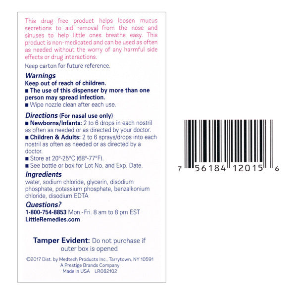 Little Remedies Saline Spray and Drops