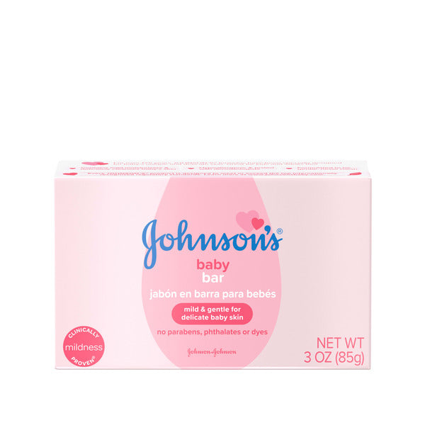Johnson's Body Soap Bar Gentle for Baby Bath and Skin Care, 3 oz