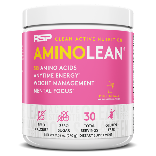 RSP Nutrition AminoLean Preworkout Energy, Pink Lemonade