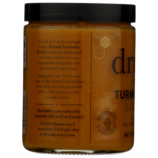 Drizzle Enhanced Honey, Turmeric Gold Raw Honey 13.