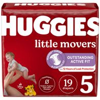 Huggies Little Movers Baby Diapers, Size 5 (27+ lb...
️