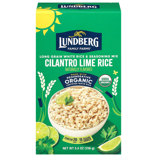 Lundberg Family Farms Organic Cilantro Lime Rice & Seasoning Mix