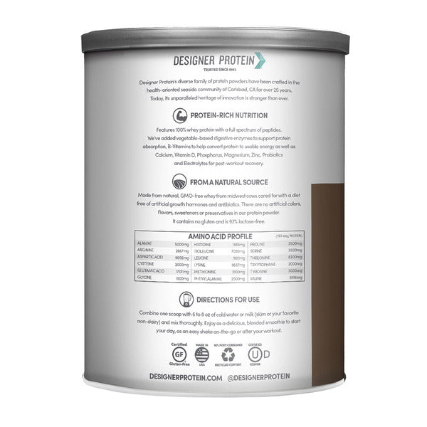 Designer Wellness Designer Whey Protein Powder, Gourmet Chocolate