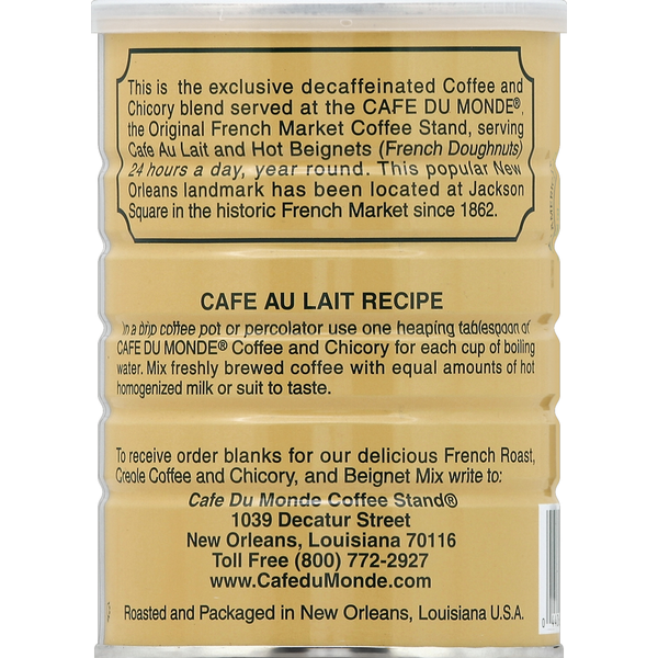 Cafe Du Monde Coffee and Chicory, Decaffeinated