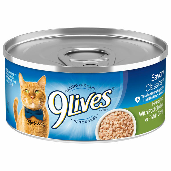 9Lives Hearty Cuts With Real Chicken & Fish In Gravy Wet Cat Food