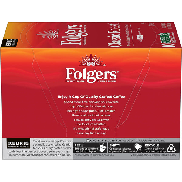 Folgers Classic Roast Coffee, Medium Roast, Keurig K-Cup Pods