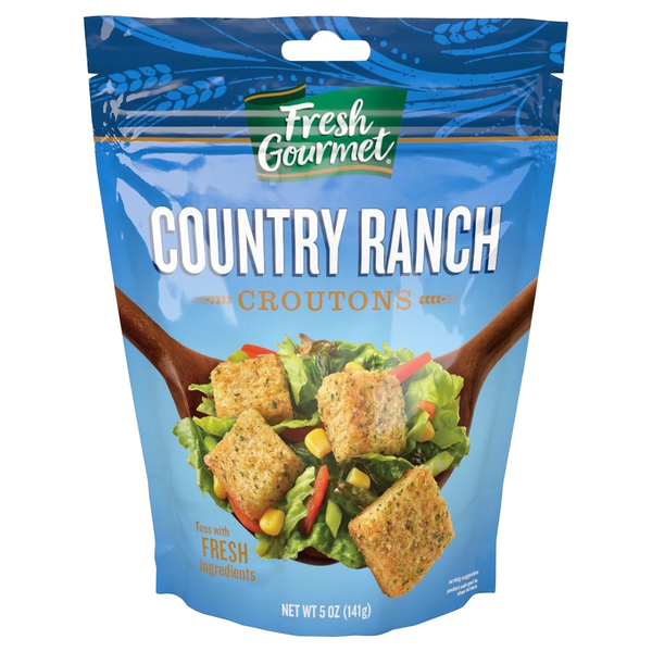 Packaged product labeled 'Country Ranch' with a blue background