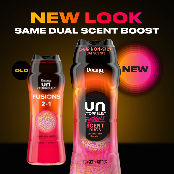 Downy Unstopables Fusions Beads, Sunset and Citrus