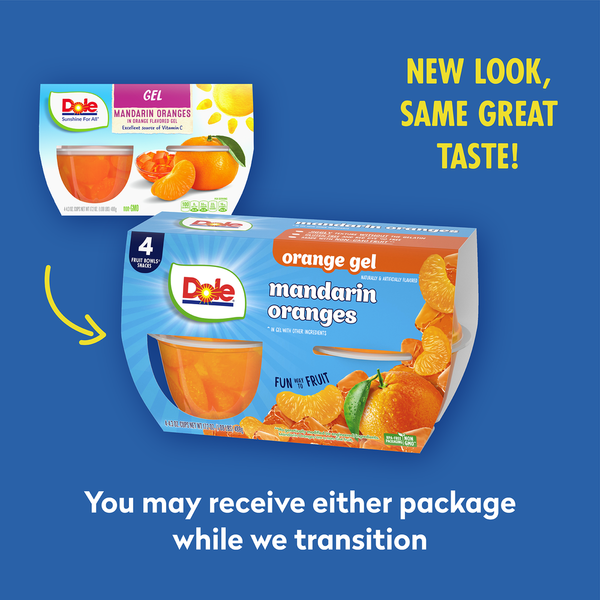 Dole Mandarin Oranges, Orange Gel